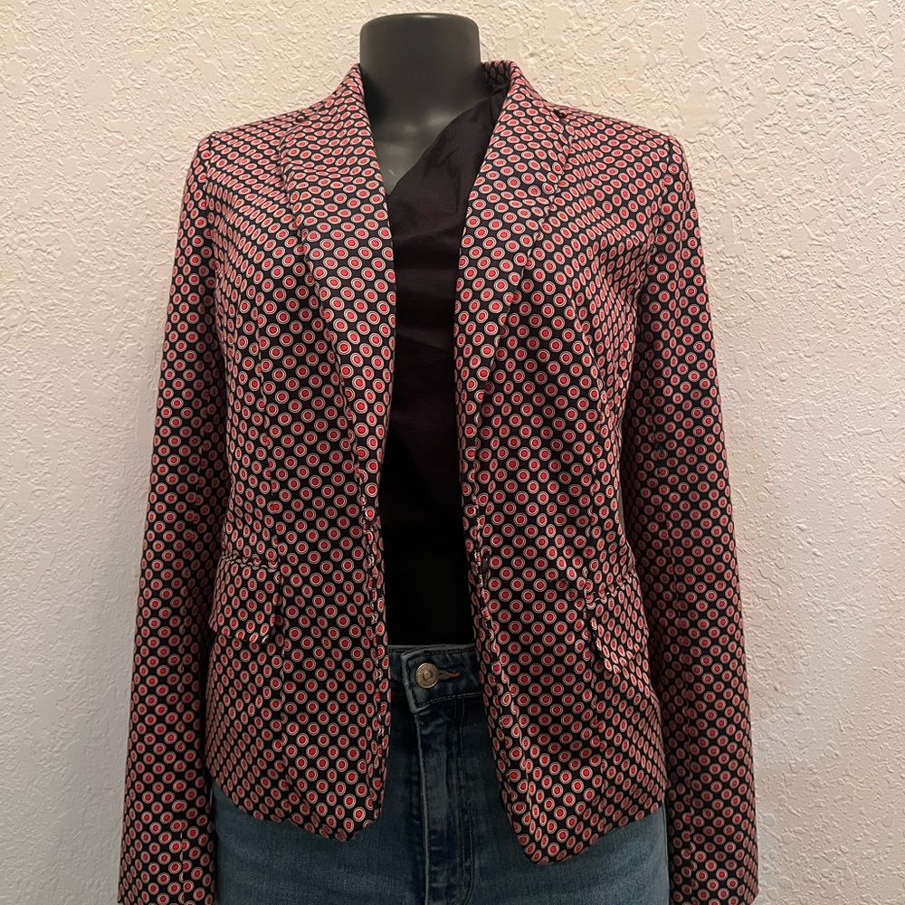Michael Kors Navy/Red Fully Lined Blazer